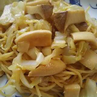 キャベツとエリンギのパスタ(^^)